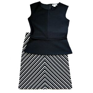 EUC Liz Claiborne two-piece black and white skirt set size small